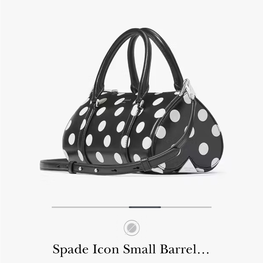 Kate Spade Black and White Polka Dot Crossbody Bag
